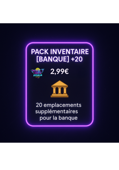 Pack Inventaire [BANQUE]  +20