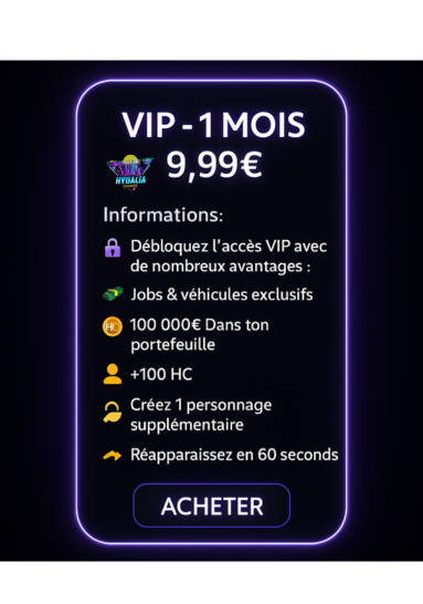 VIP - 1 mois