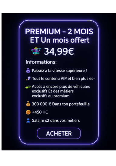 Premium - 2 mois et 1 mois offert